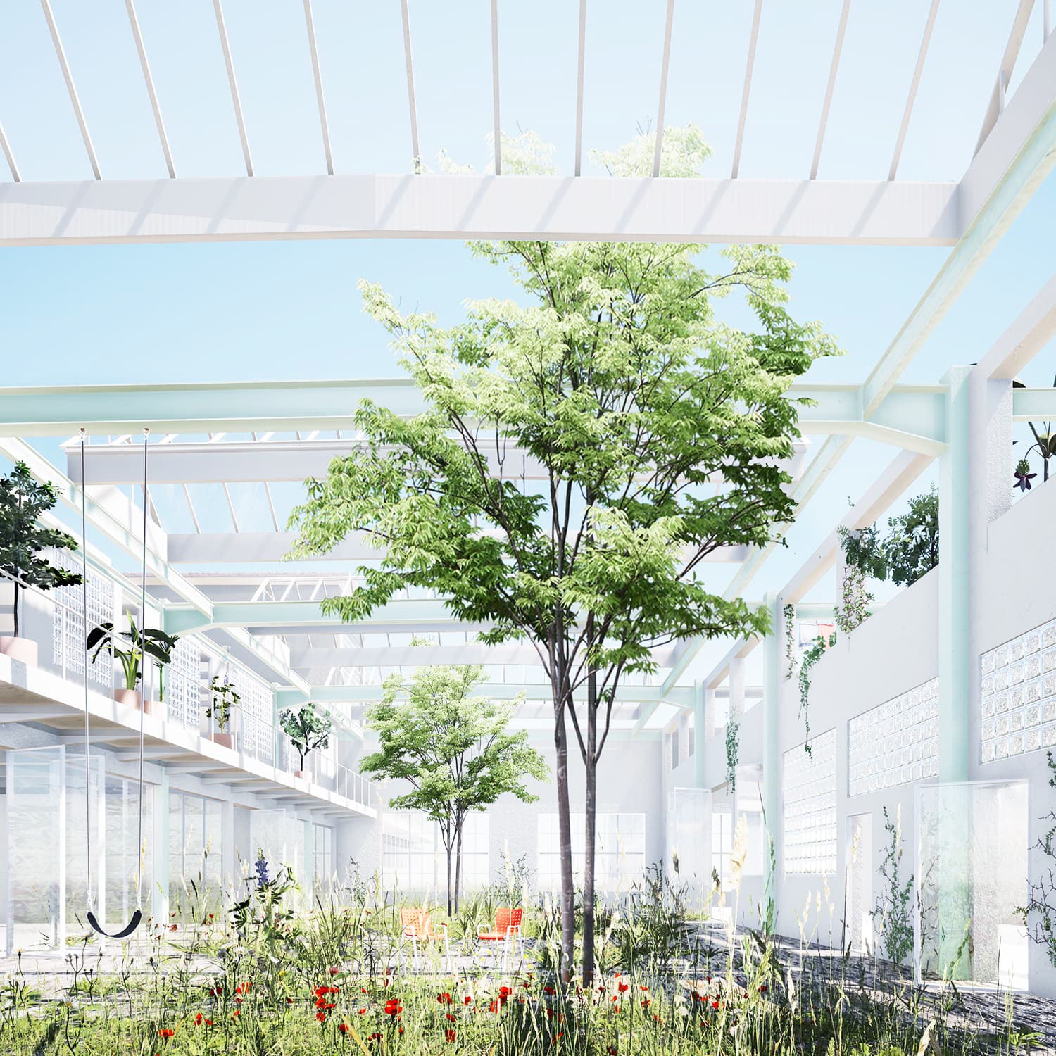 Depot deutweg is the extension and transformation of a formar tramdepot