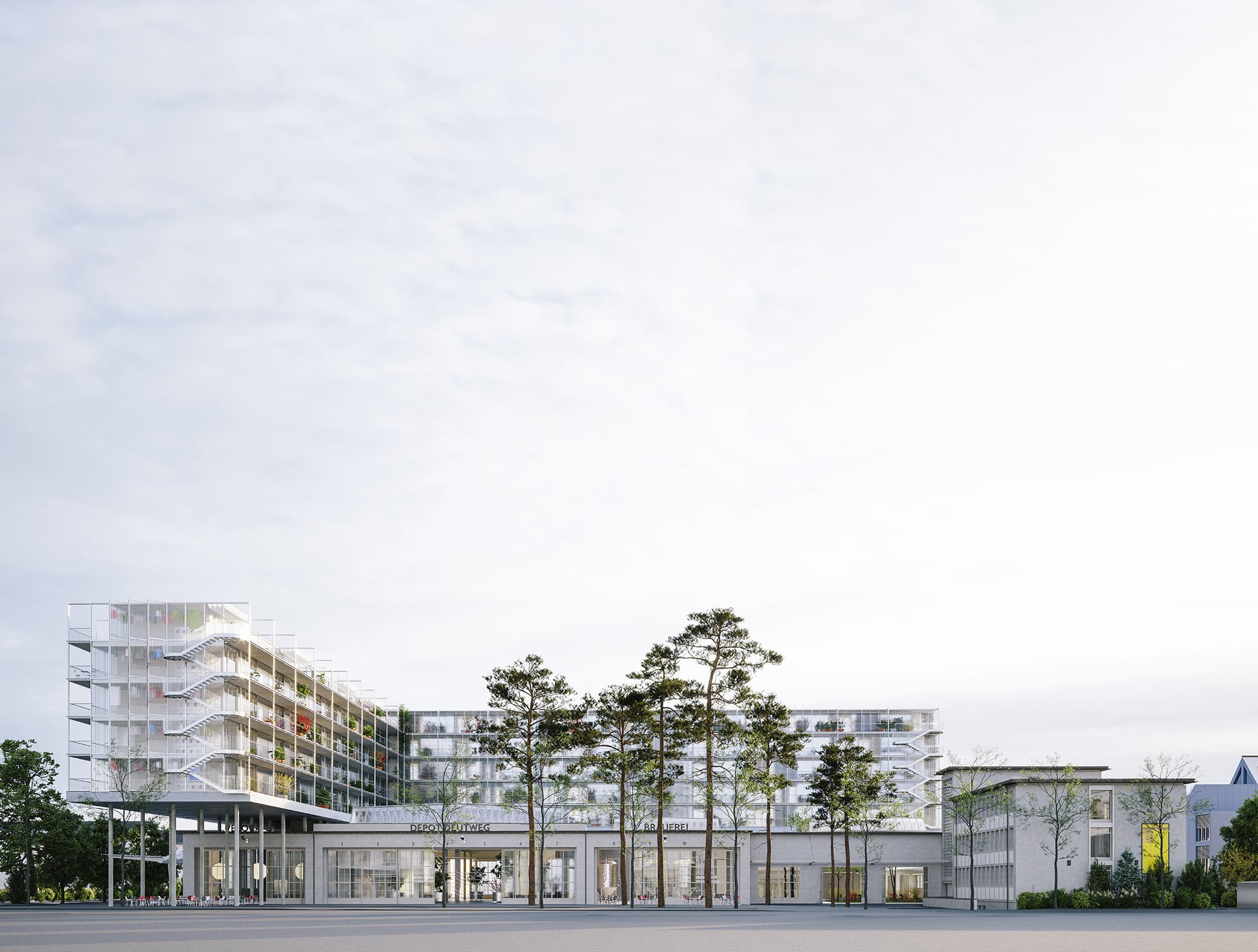 Depot deutweg is the extension and transformation of a formar tramdepot